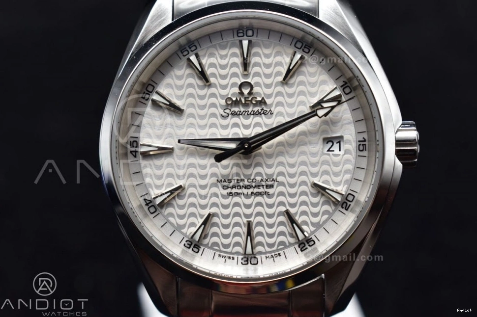 VSF White 1:1 Dial SS A8500 Aqua Waved Terra 150M Bracelet SS On Edition Best 0513